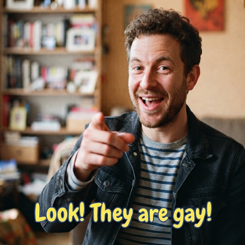 Look!They are gay!